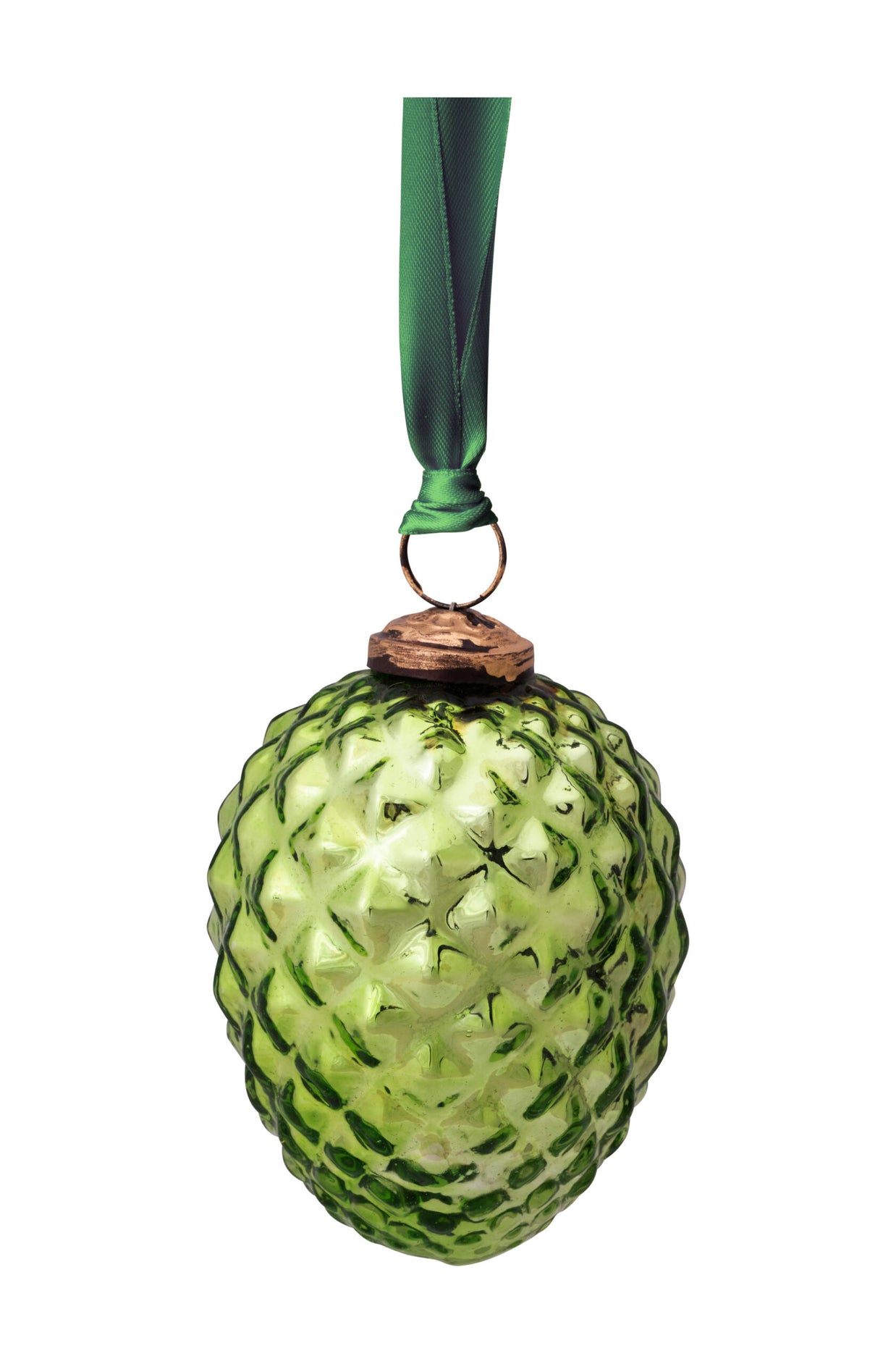 Boule Cone verre Light Green 10cm