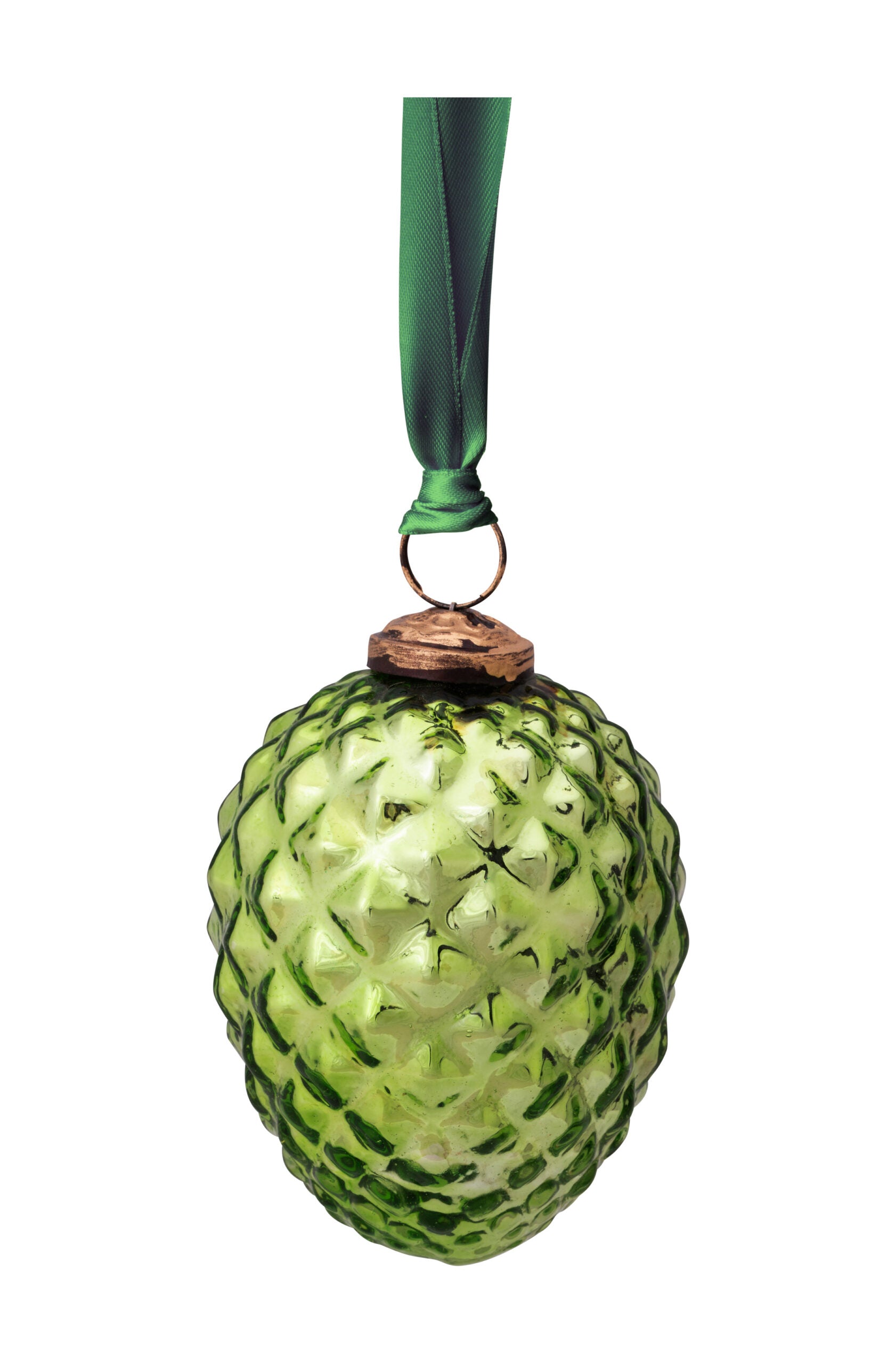 Boule Cone verre Light Green 10cm
