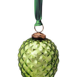 Boule Cone verre Light Green 10cm