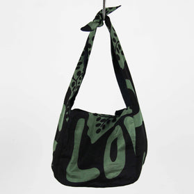 Sac Bobby en Soie Peace and Love Kaki