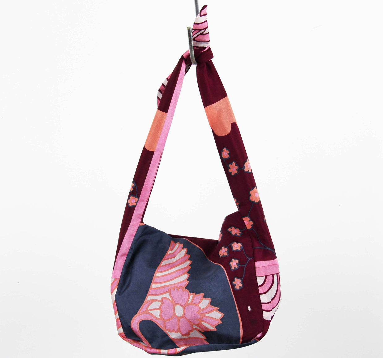 Sac Bobby en Soie Agami Bordeaux