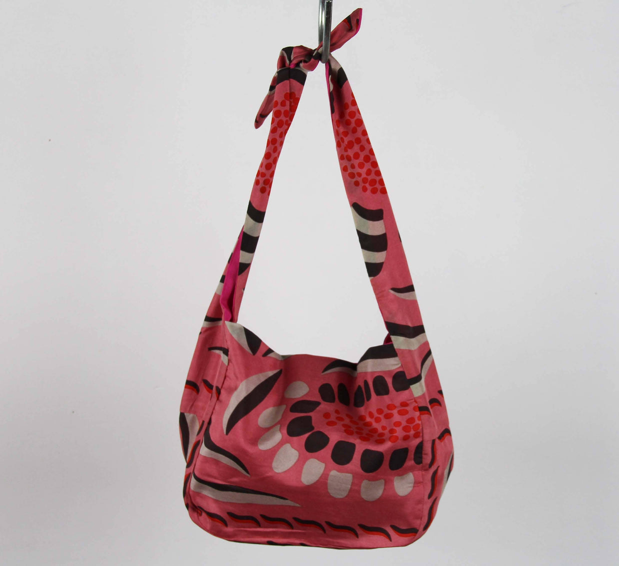 Sac Bobby en Soie Forget me not Rose