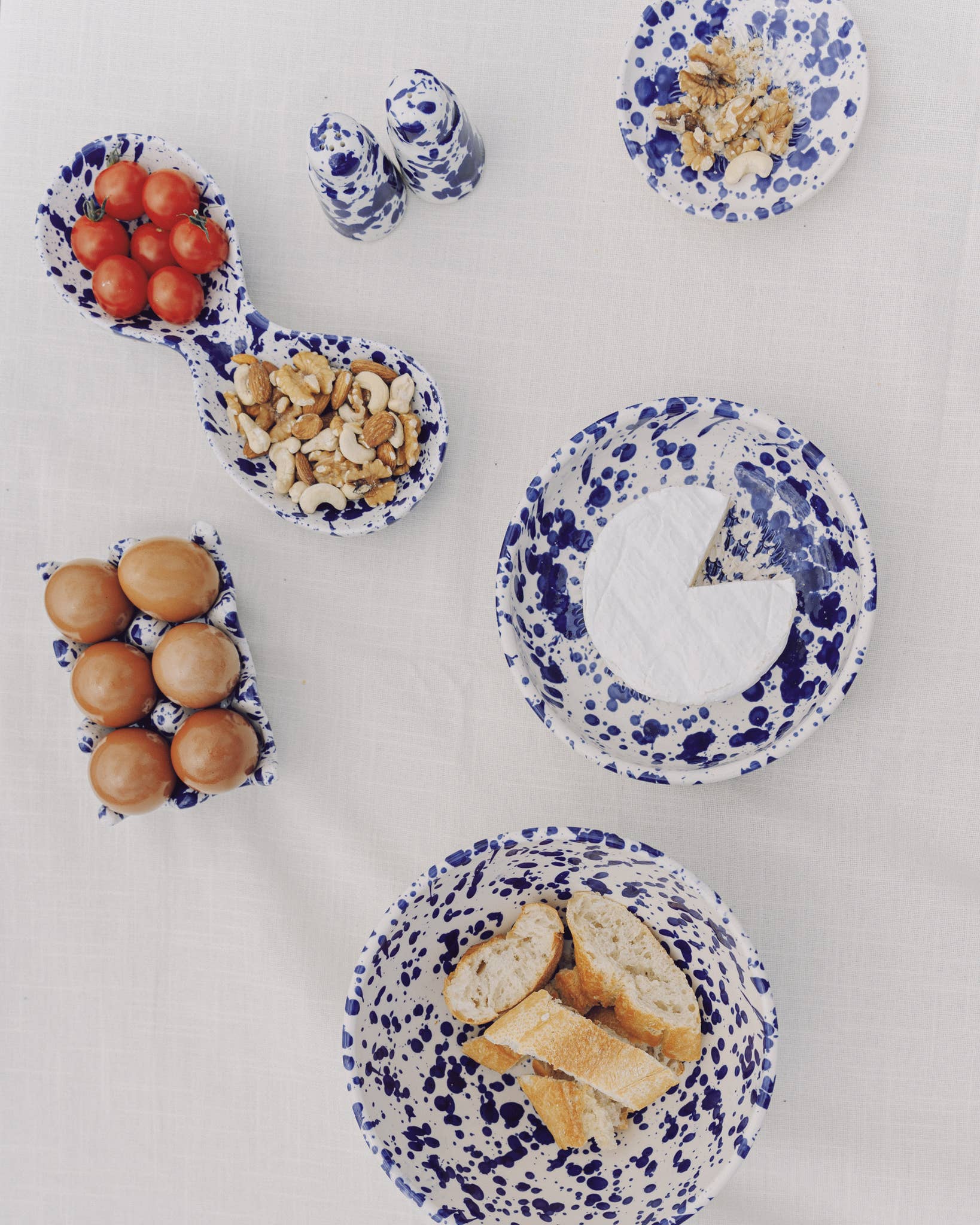 Porte-œufs en céramique pour 6 œufs - Bleu persan