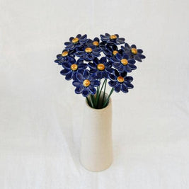 Marguerite en céramique diamètre env. 3,5 cm, tige 20 cm: Jaune