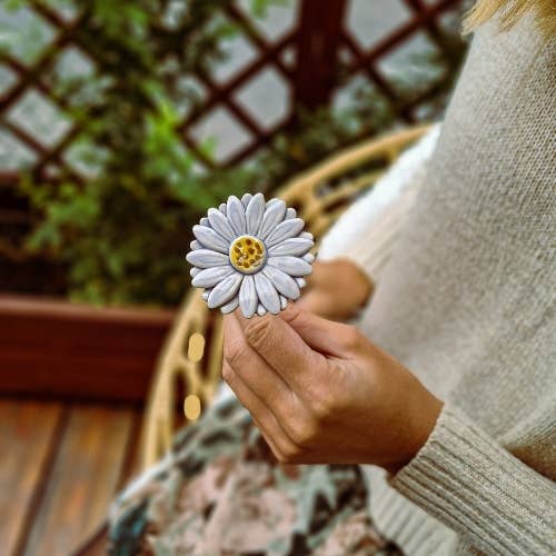 Gerbera en céramique diamètre env. 5 cm | tige 39 cm: Rose