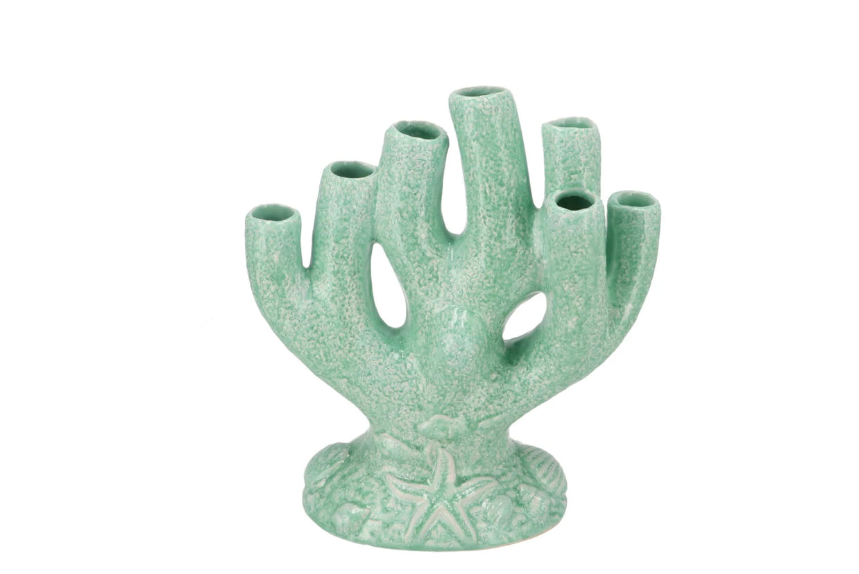 Vase Corail Vert d'eau