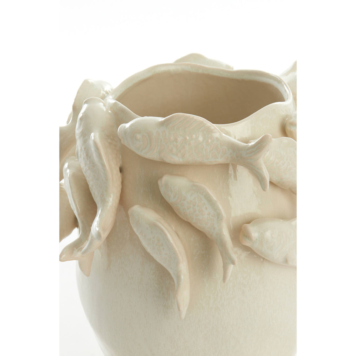 Vase décoratif Poissons crème