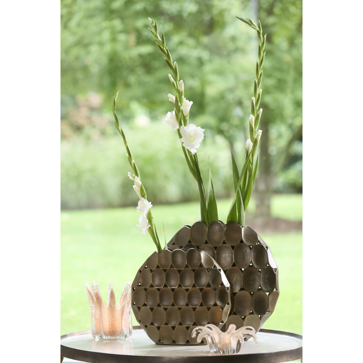 Vase deco 32x9x33 cm ORLAN gold