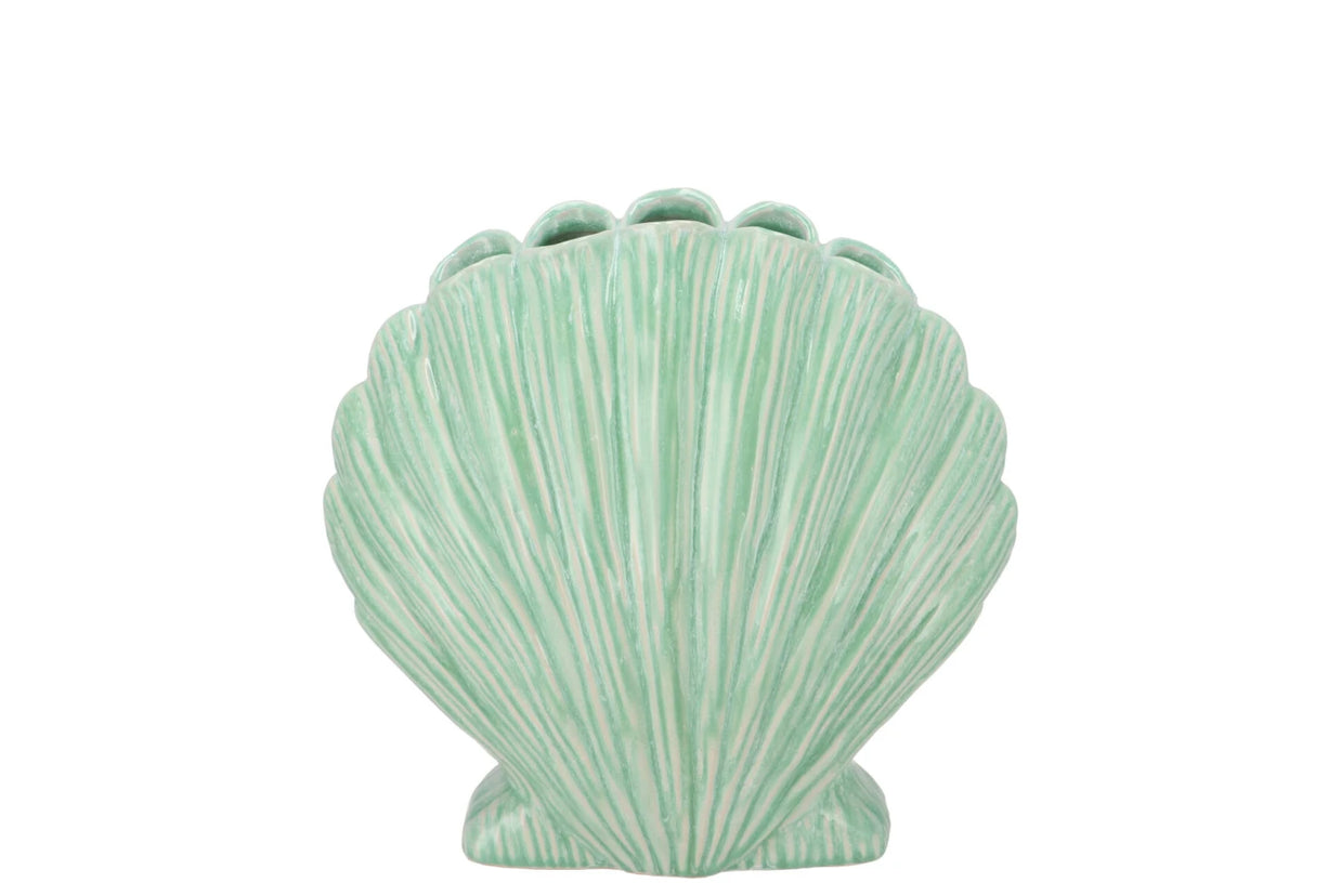 Vase coquillage Vert d'eau moyen