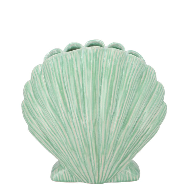 Vase coquillage Vert d'eau moyen