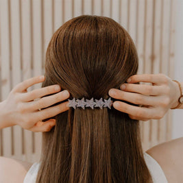 Barrette Clip - Etoiles : Bleu