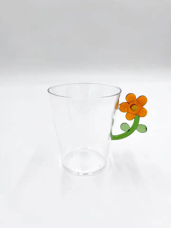 Mug verre FLEUR