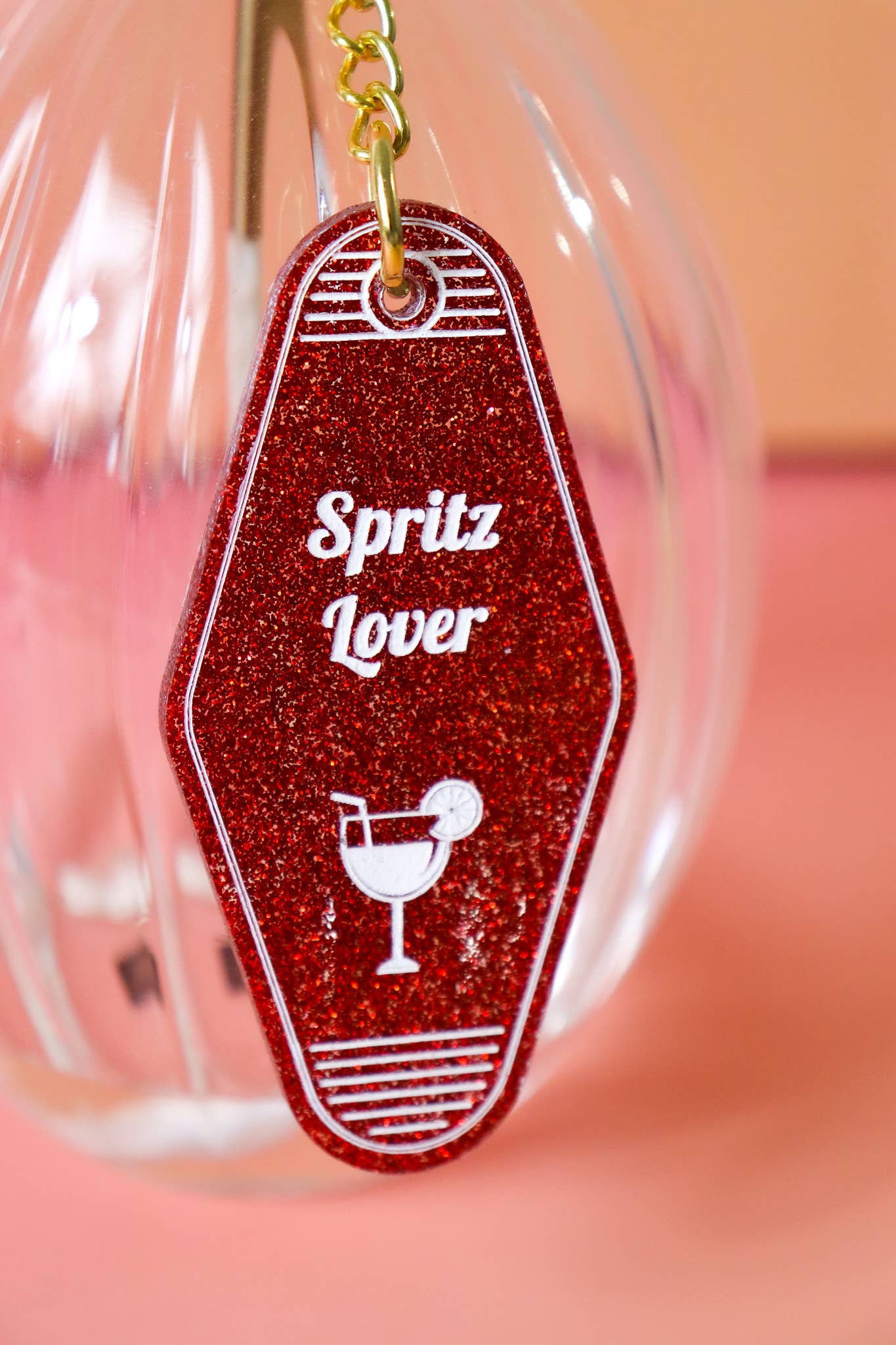Porte clés Spritz Lover: Paillettes Dark Brown