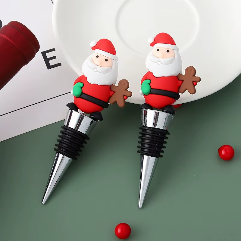 Bouchon de bouteille de Noël - Père Noël drôle - 7 modèles: Model 2
