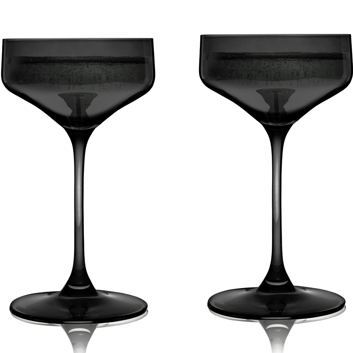 Coupes en Cristal Européen - Fumée - Ensemble de 2