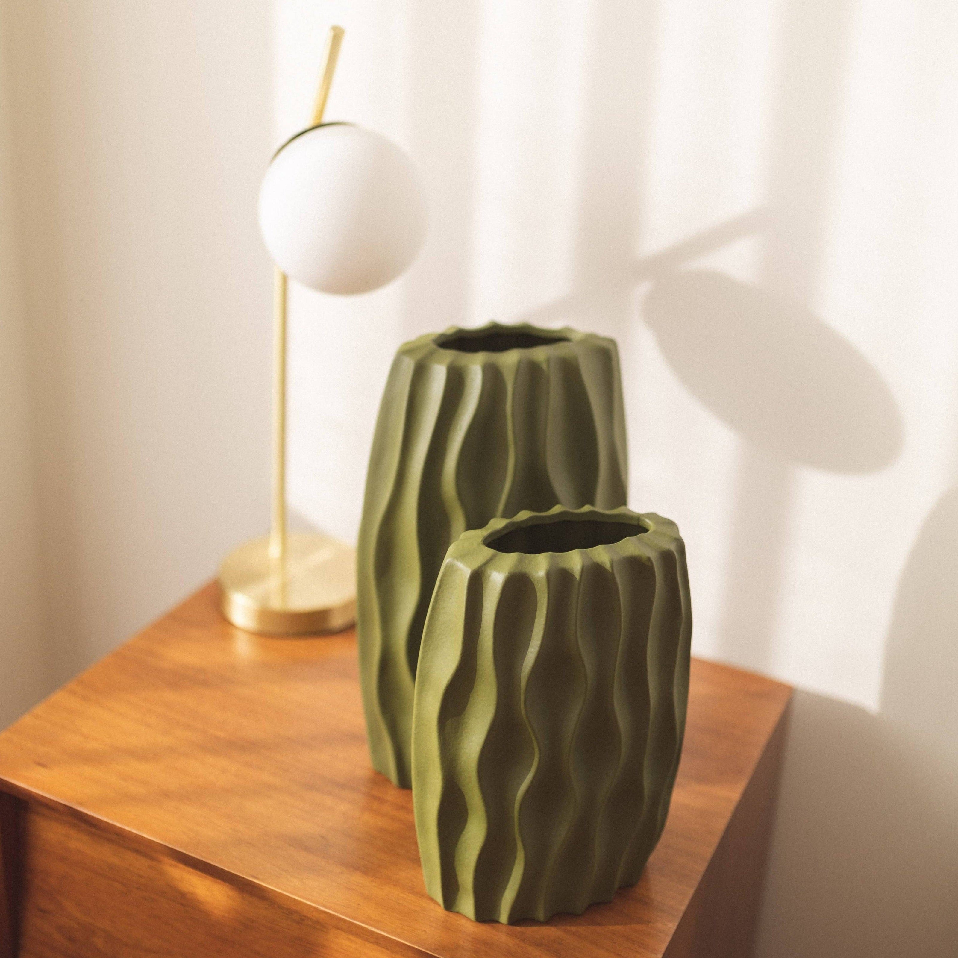 Vase Sidney Moutarde petit, 27cm X 20 cm - Ondas e Planaltos