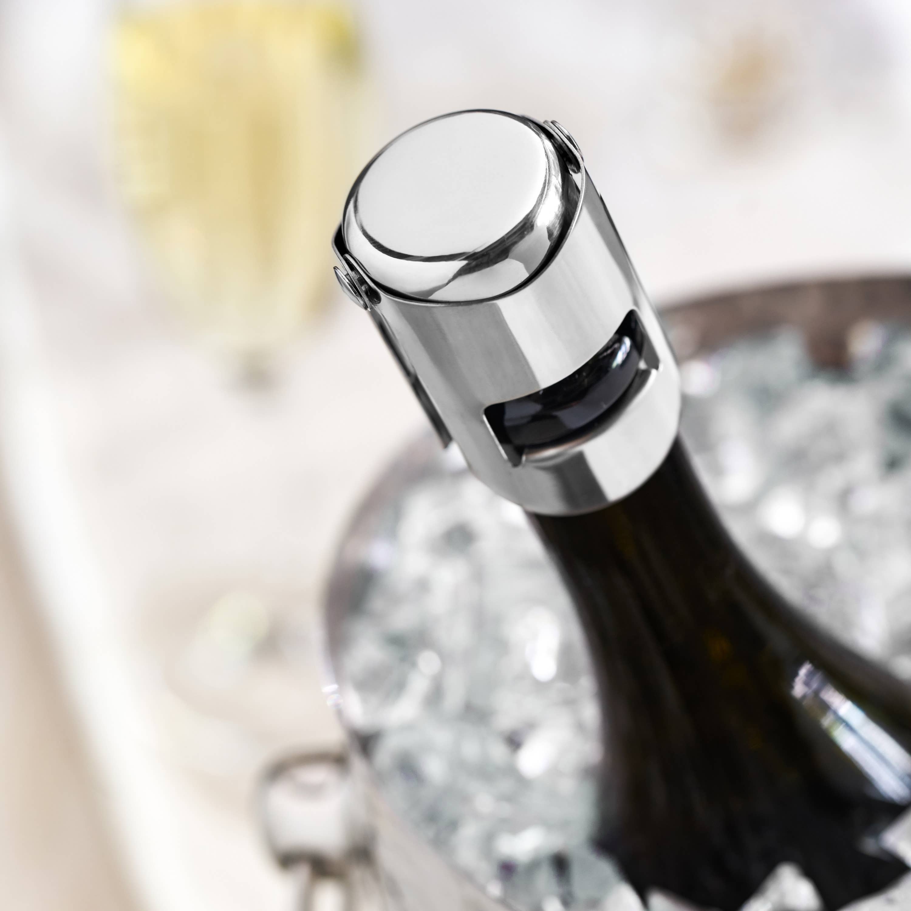 Bouchon de Champagne Fizz Chrome - Argent ou Or: Or