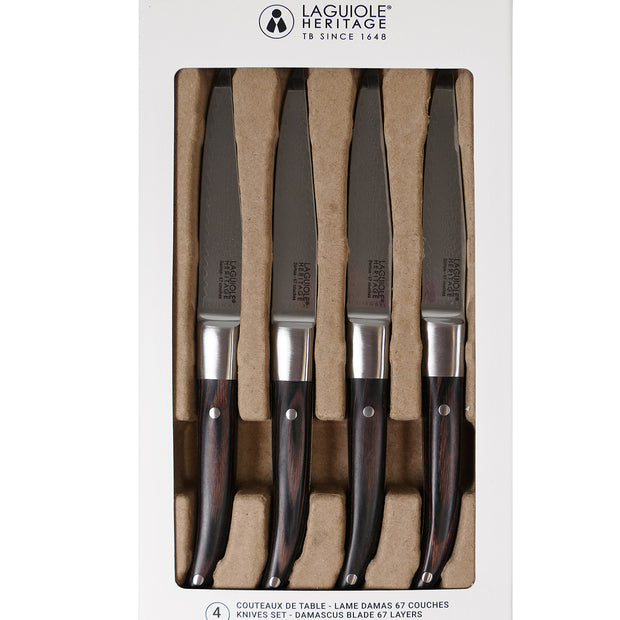 SET 4 COUTEAUX A STEAK BOIS