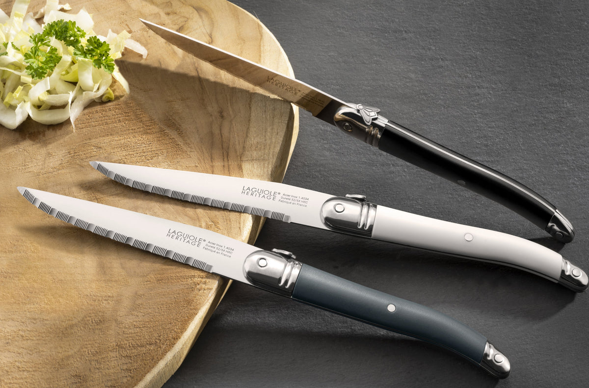 SET 6 COUTEAUX A STEAK ABS BLANC - LAGUIOLE