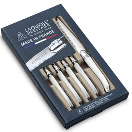 SET 6 COUTEAUX A STEAK ABS BLANC - LAGUIOLE