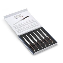 SET 6 COUTEAUX A STEAK PAKKAWOOD