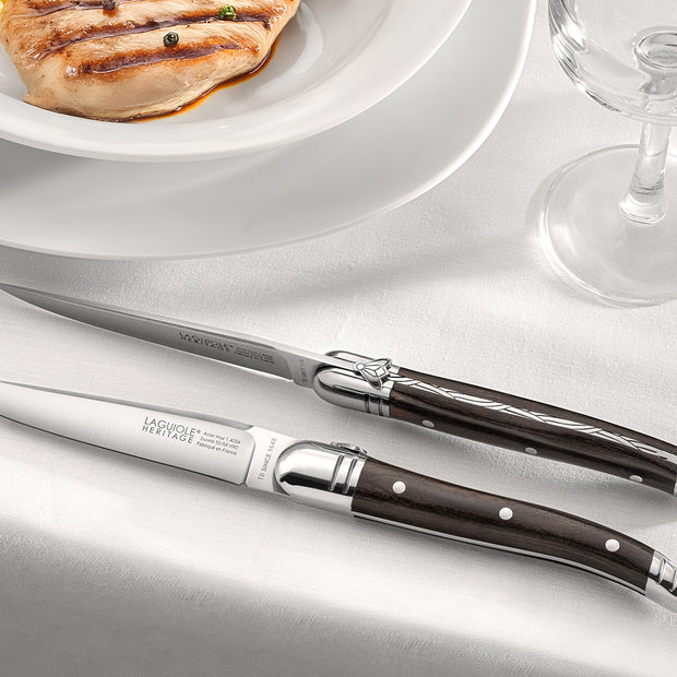 SET 6 COUTEAUX A STEAK PAKKAWOOD