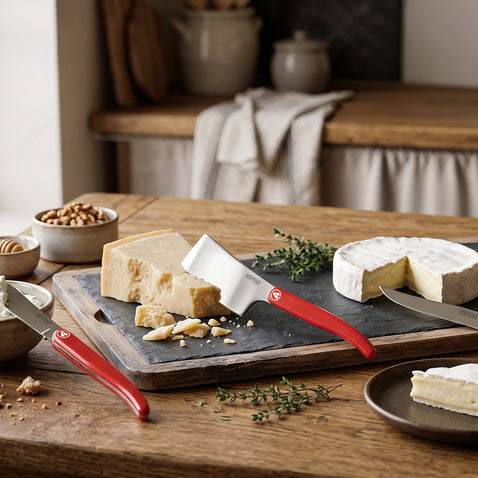 SET 3 COUTEAUX A FROMAGE ABS ROUGE
