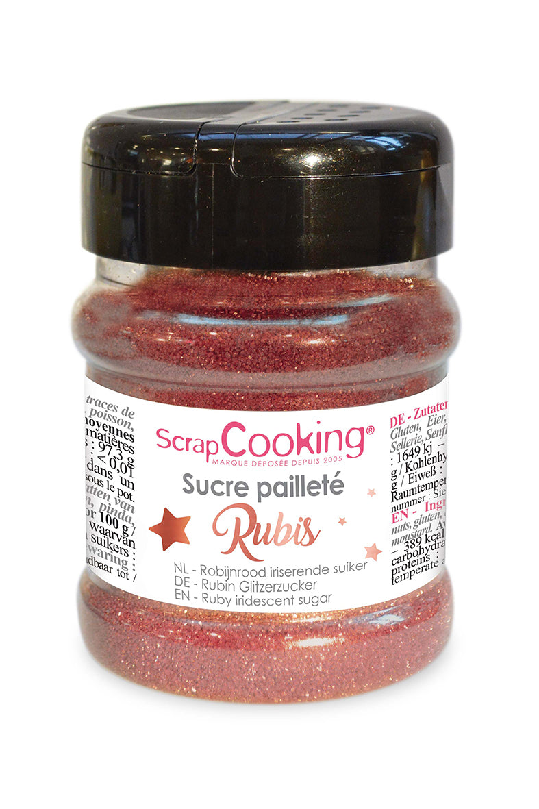 POT DE SUCRE PAILLETTES RUBIS 160G