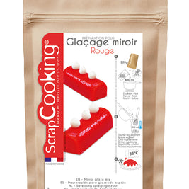 Glaçage miroir rouge en poudre