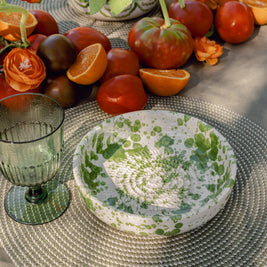 Assiette râpe-ail - Grande céramique verte - Vert mousse