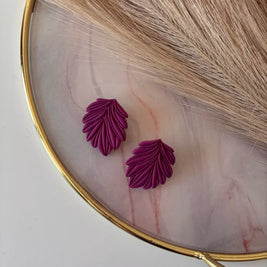 BO Feuille de velours fuschia
