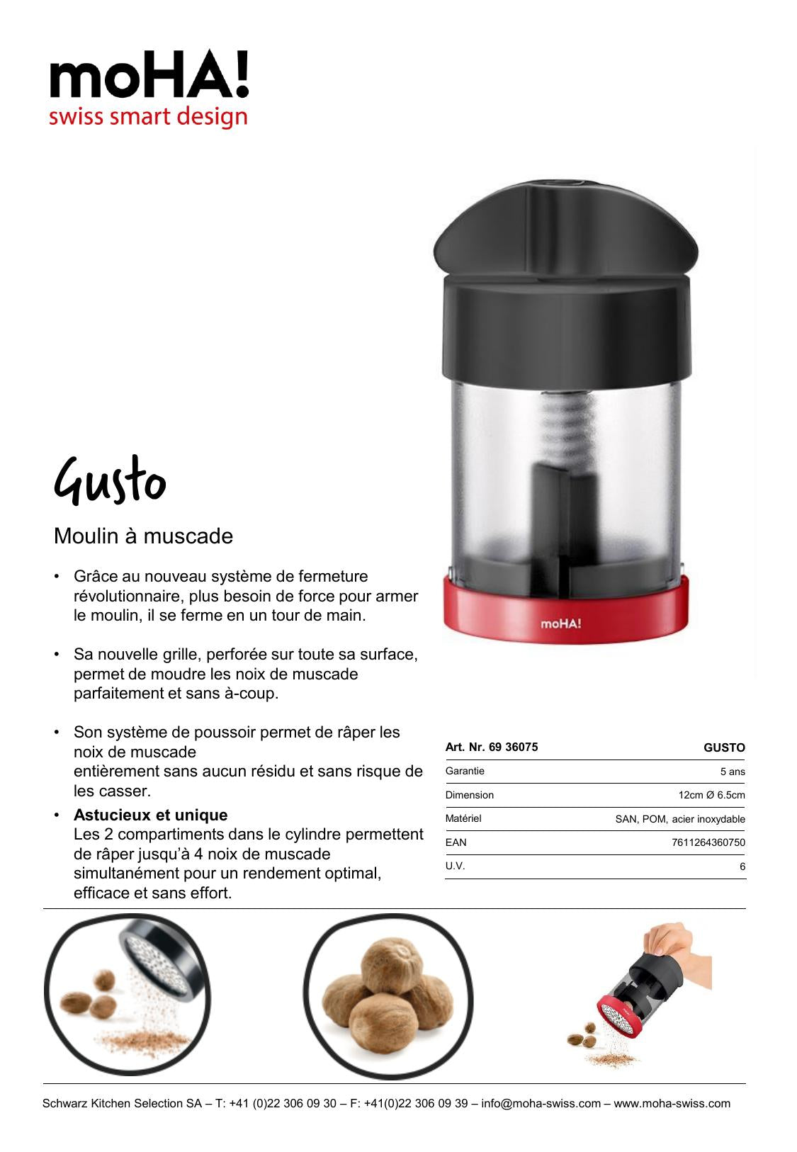Moulin à muscade GUSTO