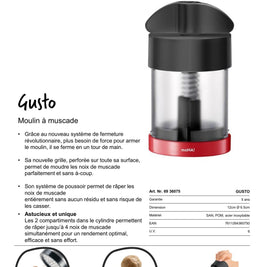 Moulin à muscade GUSTO