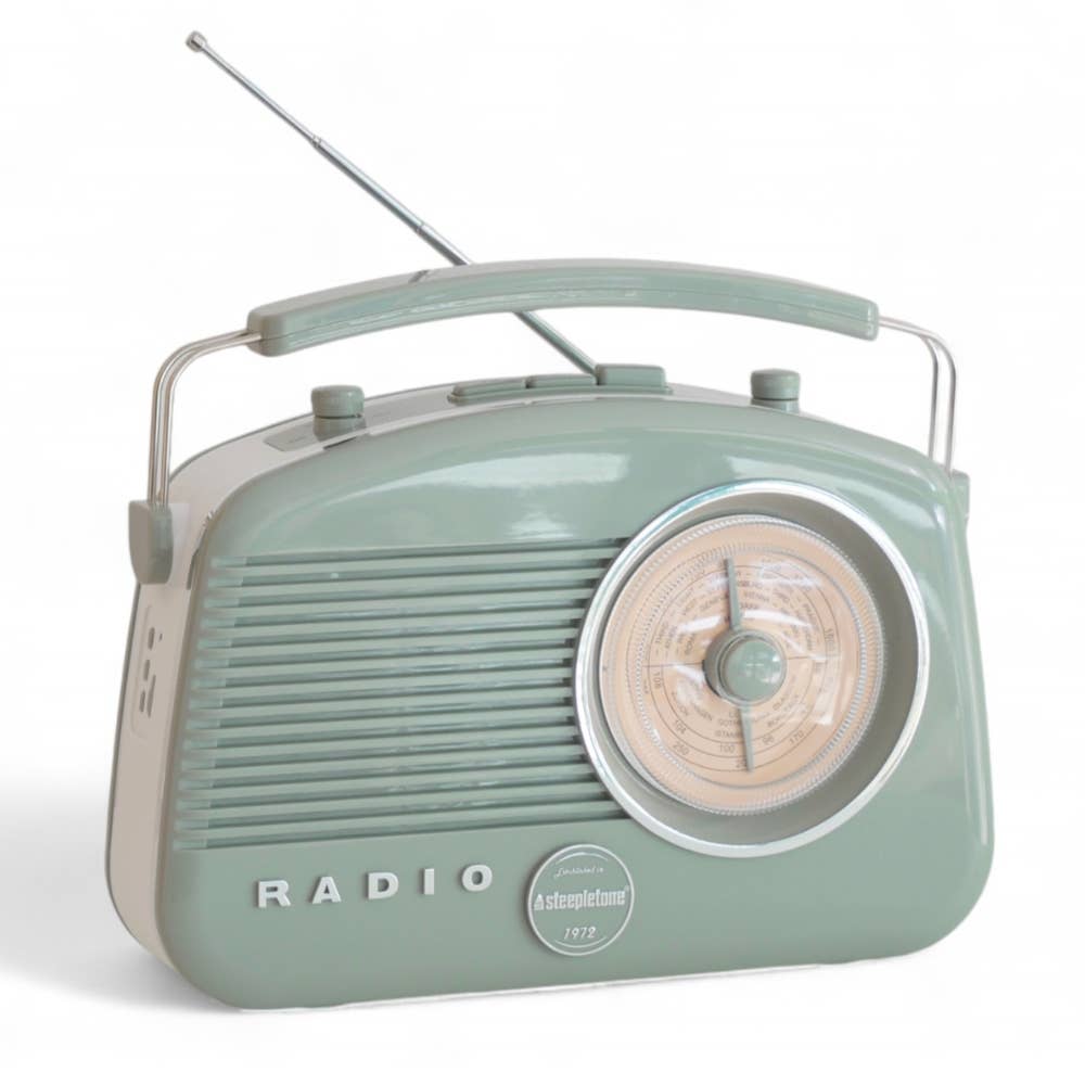 Radio Brighton classique style vintage FM/MW/LW avec Bluetooth: Gris