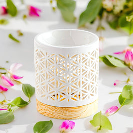 Brûle Parfum fleur de vie Flower – Brûleur en céramique
