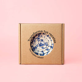 Râpe à ail en céramique — Petite, rose et jaune — Valentina
