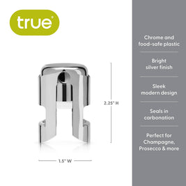 Bouchon de Champagne Fizz Chrome - Argent ou Or: Or