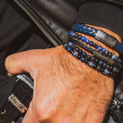 Enam mix bleu et noir: XL- 20 cm