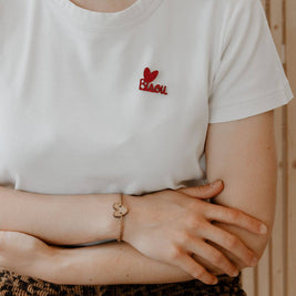 Pin's en paillettes - Bisou: Rouge