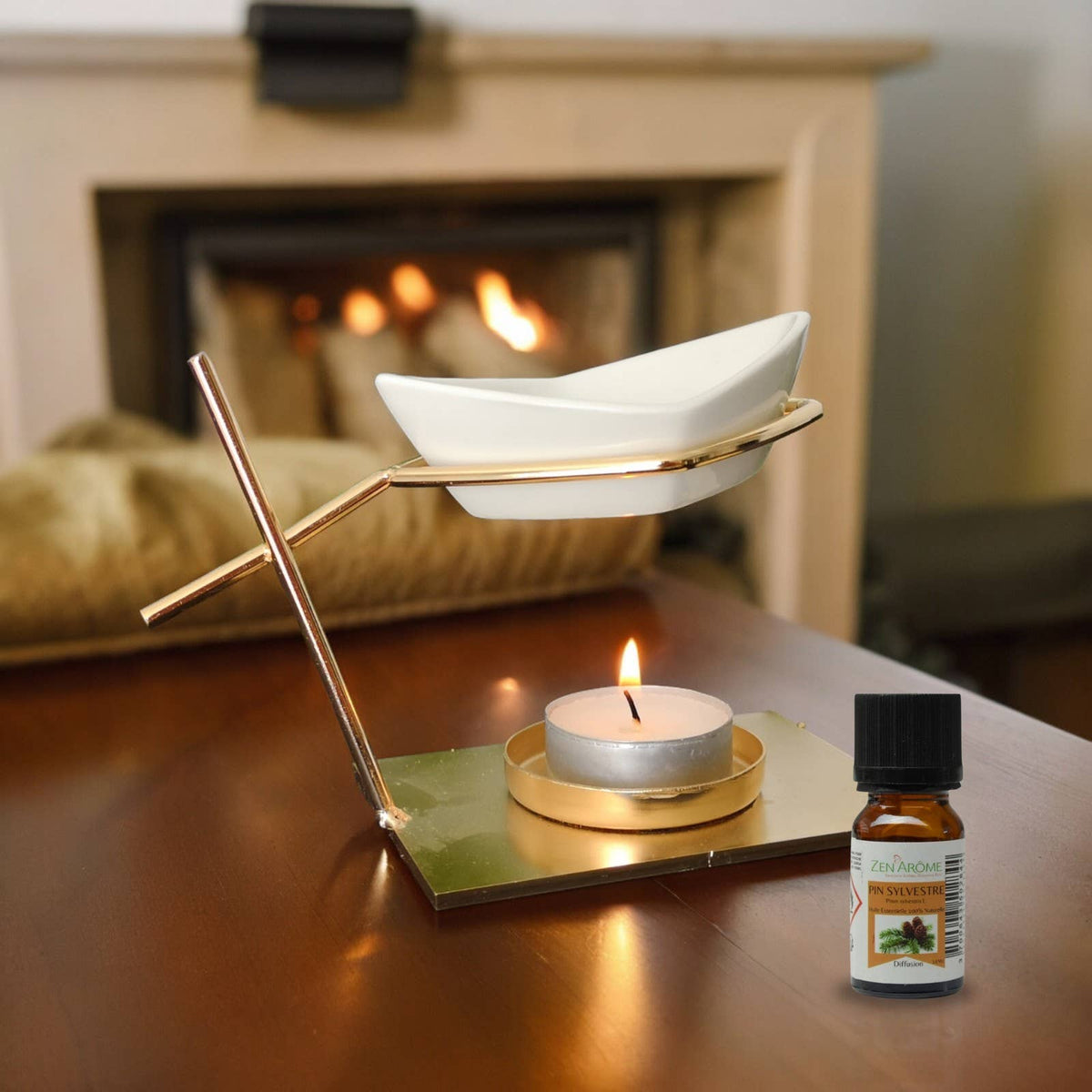 Brûleur Huile et Fondant Parfumé Matelot métal et céramique