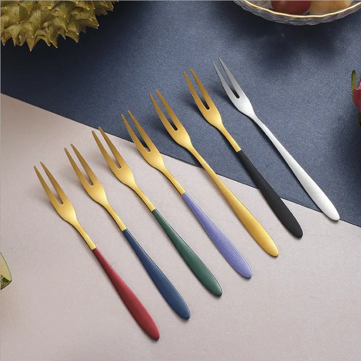 Petite fourchette - Pour apéritifs, tapas ou dessert - 5 couleurs