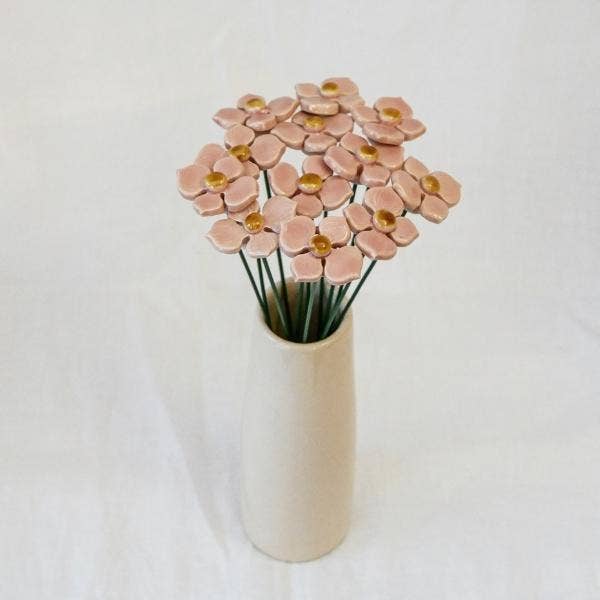 Hortensia en céramique diamètre env. 3 cm | tige 20 cm: Jaune