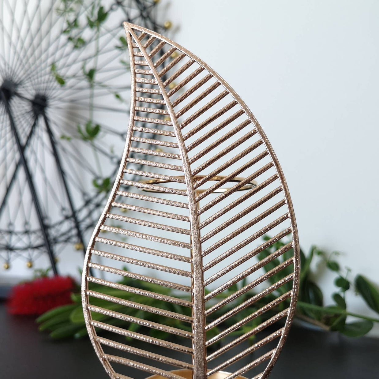 Brûleur à Huile et Fondant Parfumé Palme métal et céramique