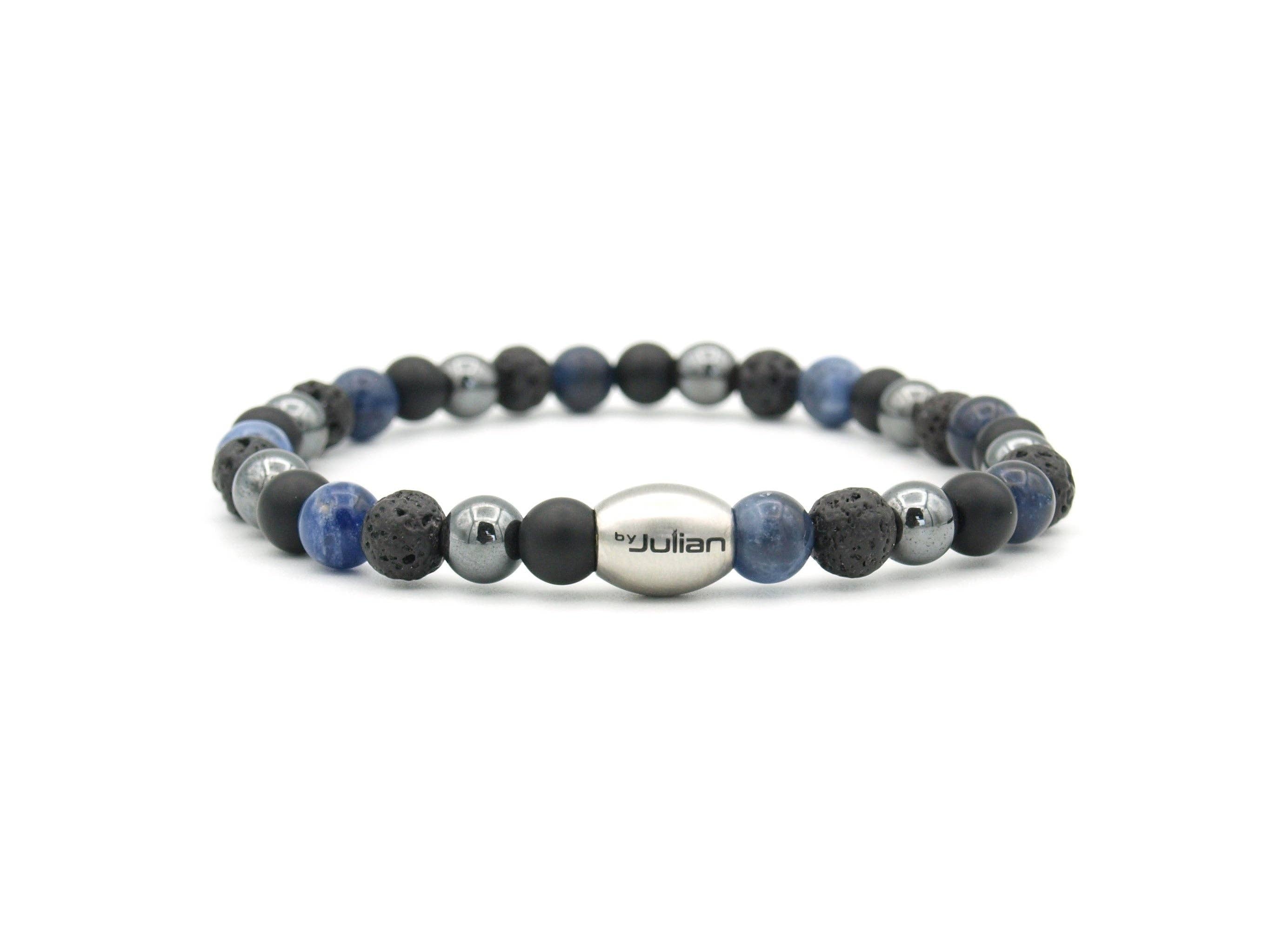 Enam mix bleu et noir: L- 19 cm