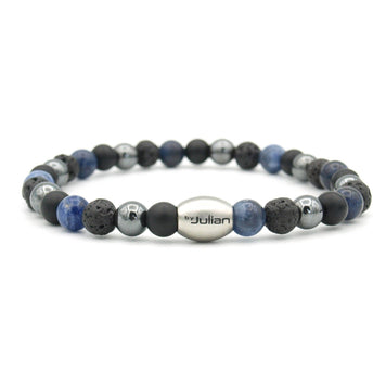 Enam mix bleu et noir: L- 19 cm