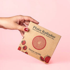 Râpe à ail en céramique — Petite, rose et jaune — Valentina