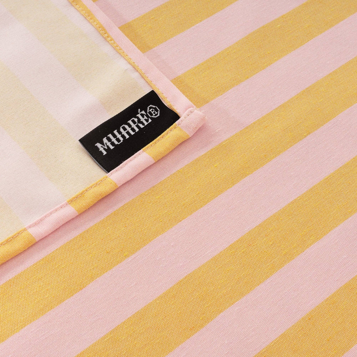 Nappe en jacquard Maglia Raya Rosa et Yema: 300 x 160 cm