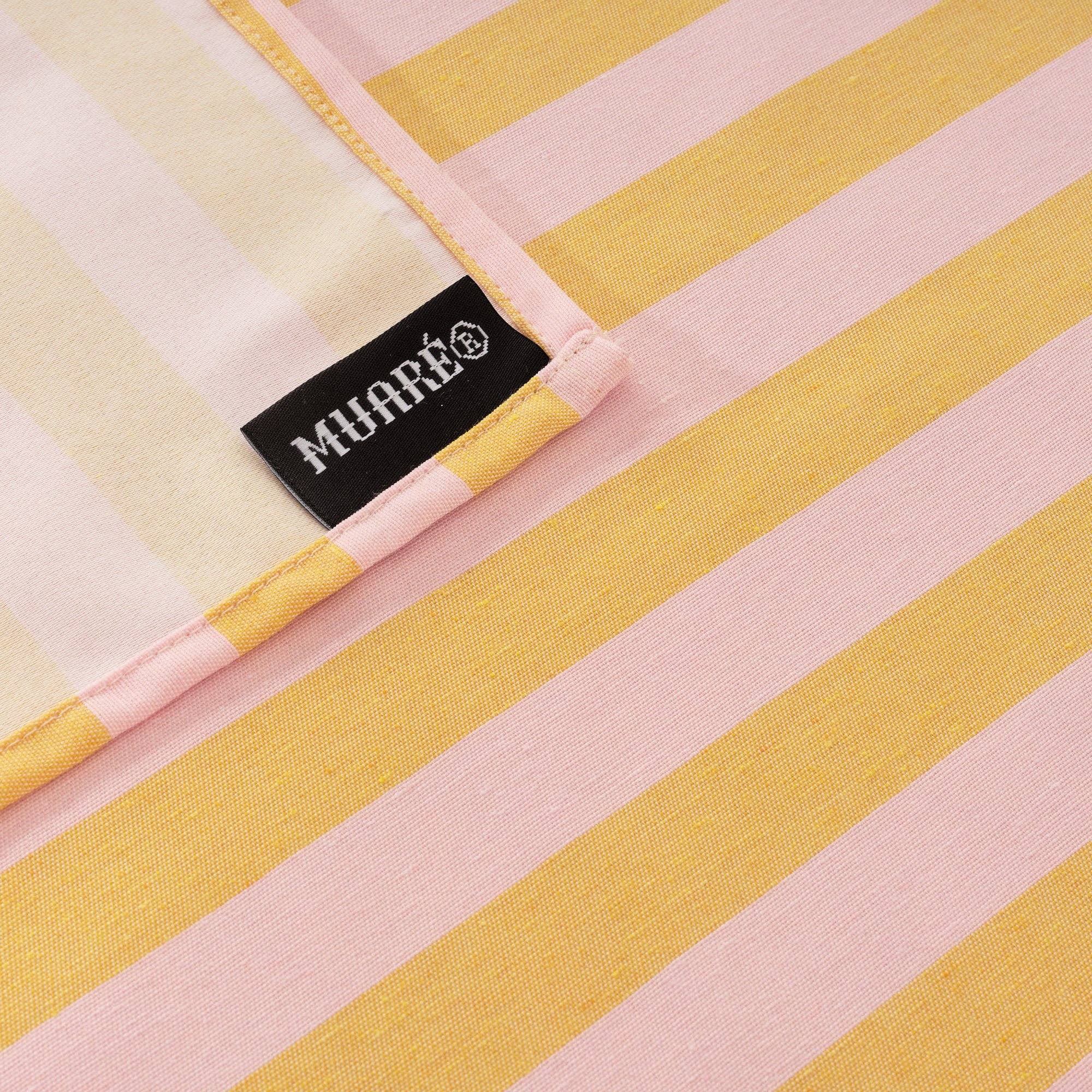Nappe en jacquard Maglia Raya Rosa et Yema: 300 x 160 cm