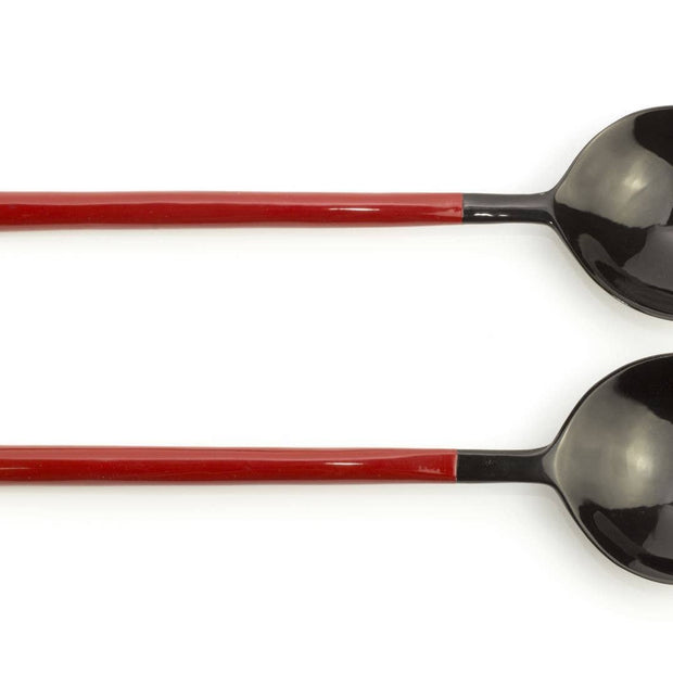 Couverts ronds en forme de griffe de crabe avec laque rouge: Rouge