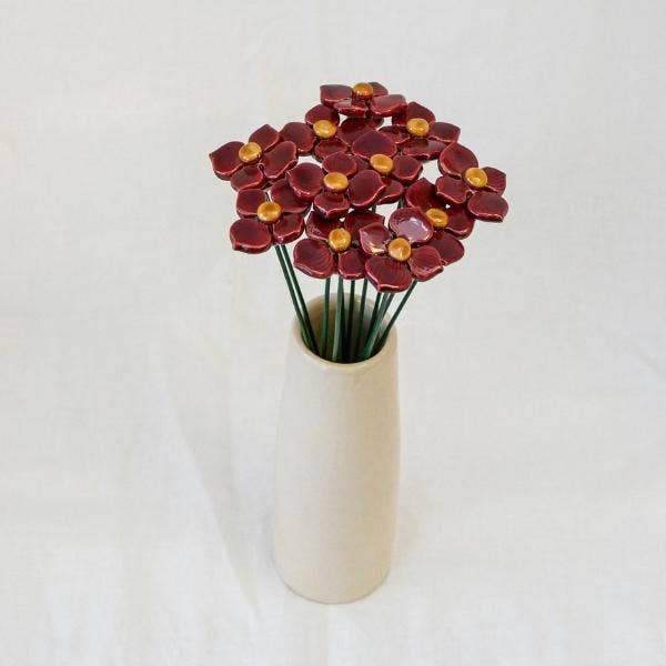 Hortensia en céramique diamètre env. 3 cm | tige 20 cm: Blanc